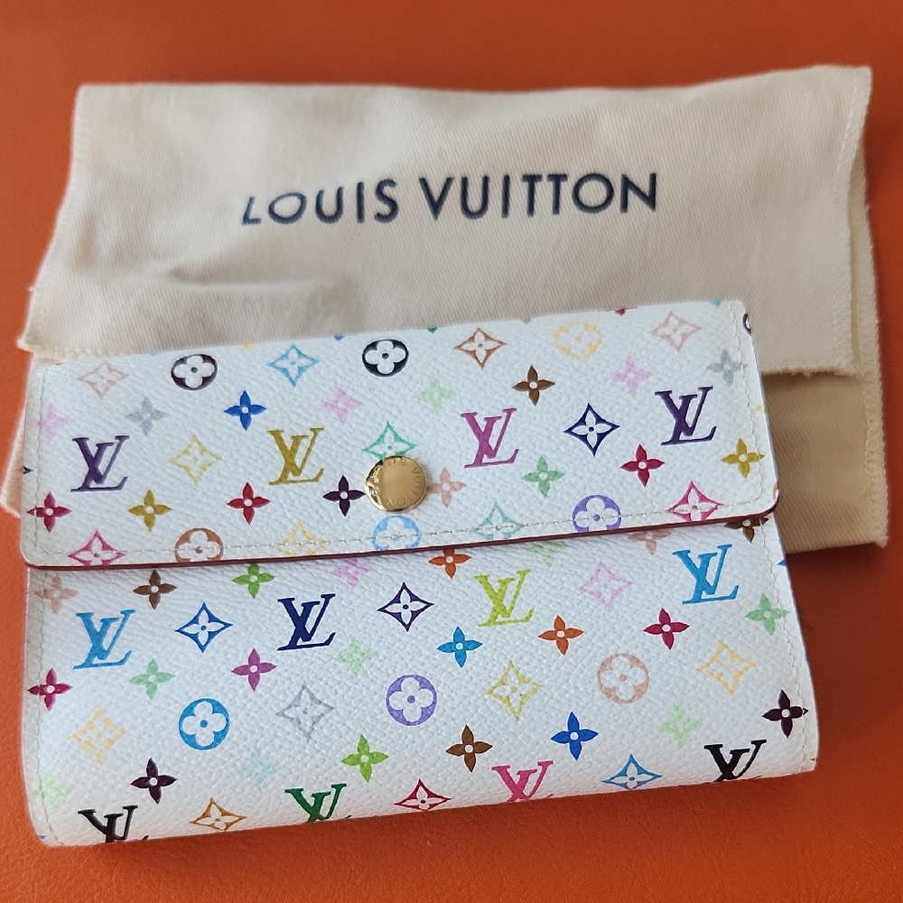 Louis Vuitton x Takashi Murakami Multicolor Monogram Alexandra Wallet